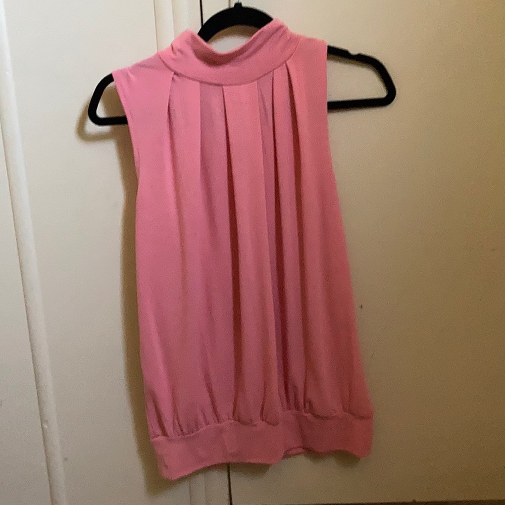 Pink turtle neck tank top
